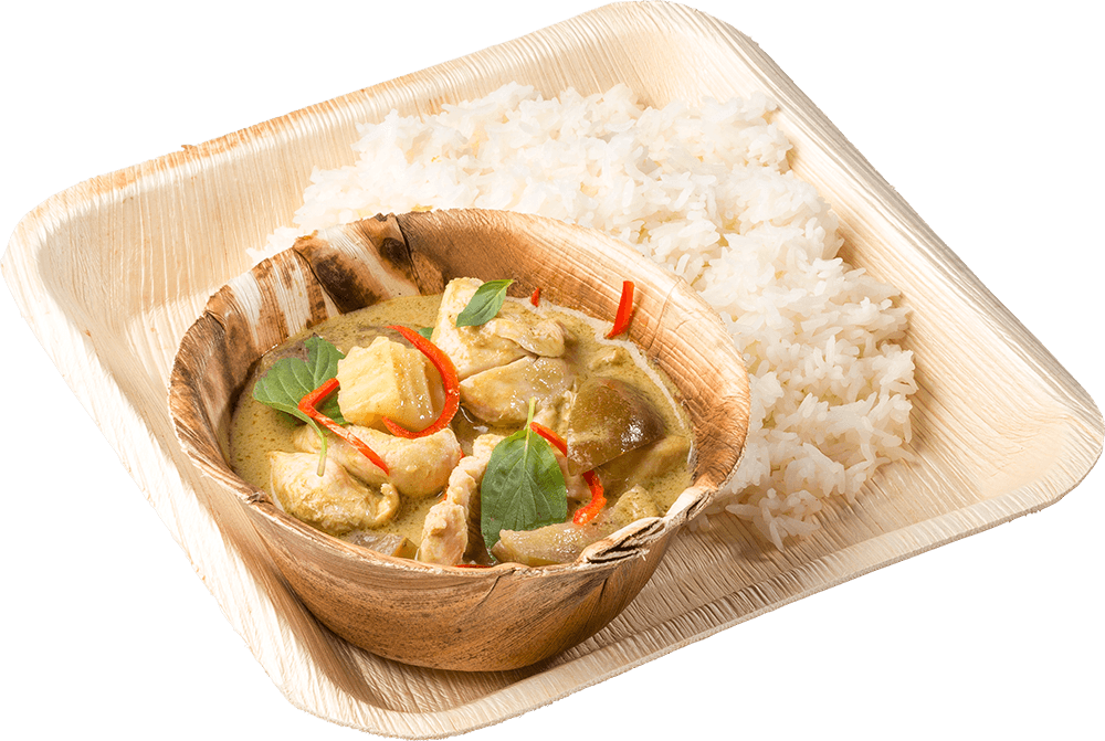 Green Chicken Curry with Rice