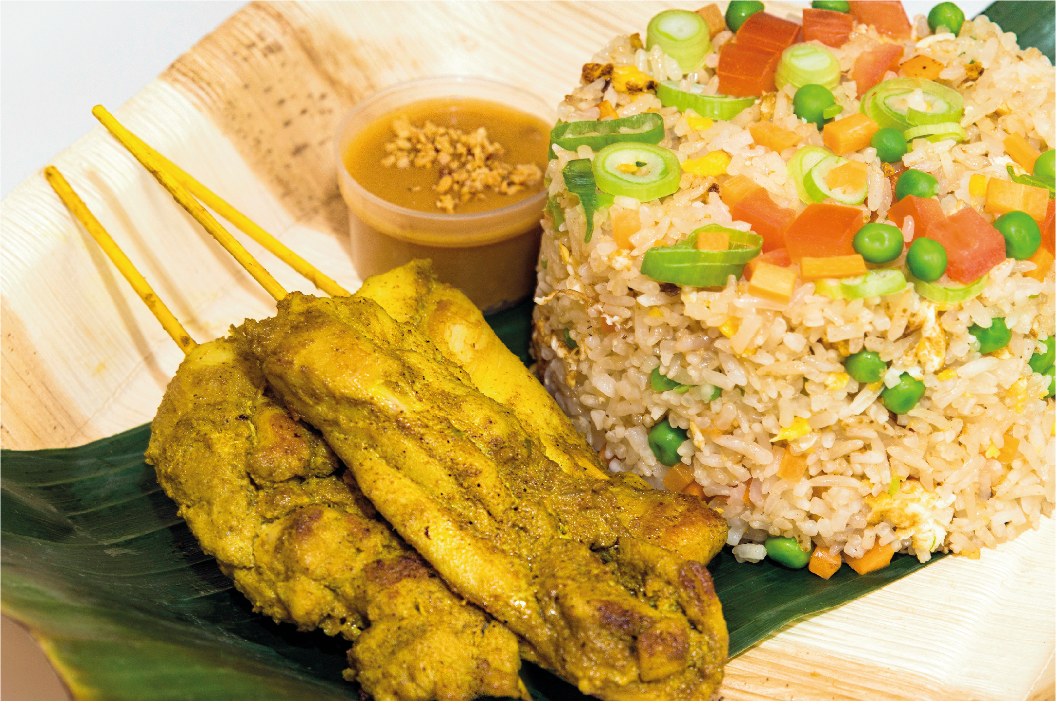 Satay + Egg Fried Rice